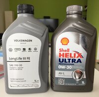 Srovnání Olejů - Shell 0W-30 LL a ten, co nyní dábají do Fábie - shodné.jpeg